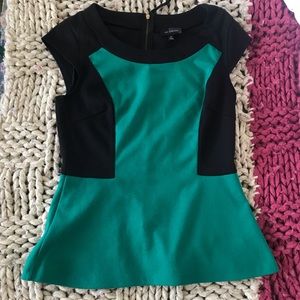 The Limited Ponte Peplum Top